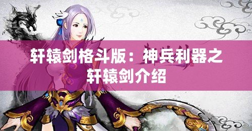 軒轅劍格斗版：神兵利器之軒轅劍介紹