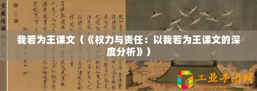 我若為王課文（《權(quán)力與責(zé)任：以我若為王課文的深度分析》）