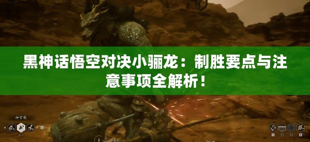 黑神話悟空對決小驪龍：制勝要點與注意事項全解析！